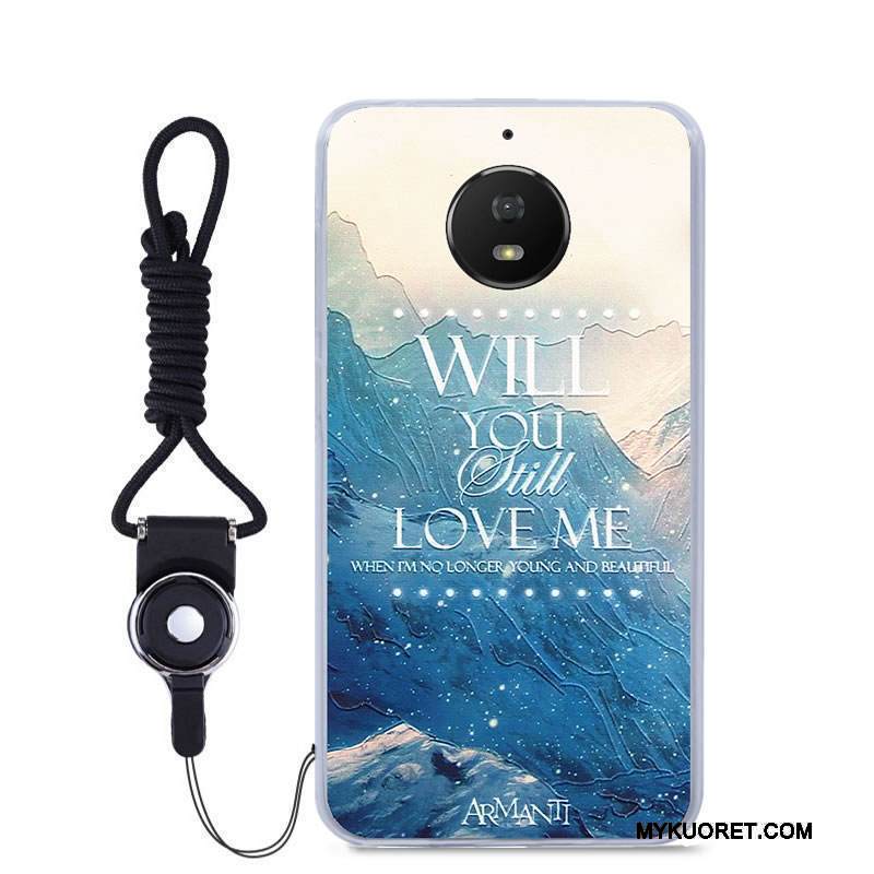 Kuori Moto G5s Pehmeä Neste Puhelimen Kuoret Musta, Kotelo Moto G5s Sarjakuva Väriset Murtumaton