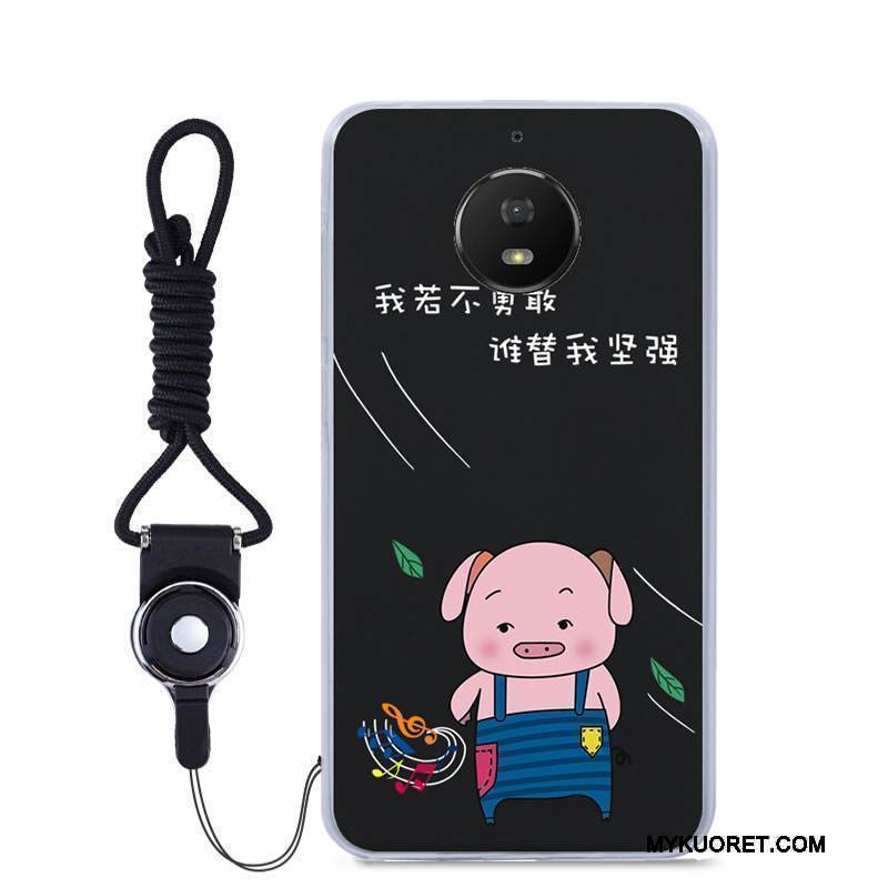 Kuori Moto G5s Pehmeä Neste Puhelimen Kuoret Musta, Kotelo Moto G5s Sarjakuva Väriset Murtumaton