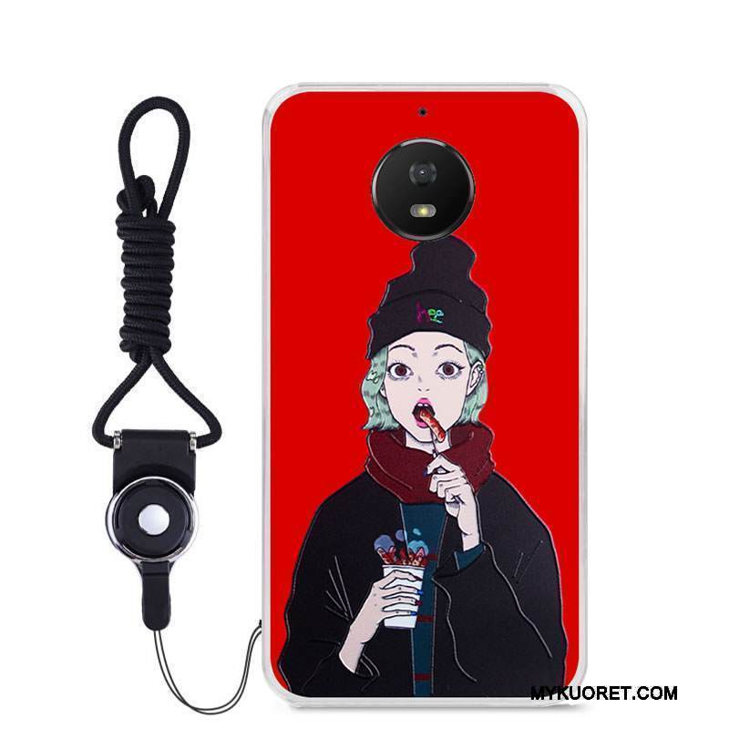 Kuori Moto G5s Pehmeä Neste Puhelimen Kuoret Musta, Kotelo Moto G5s Sarjakuva Väriset Murtumaton