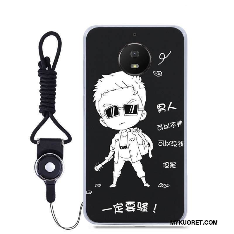 Kuori Moto G5s Pehmeä Neste Puhelimen Kuoret Musta, Kotelo Moto G5s Sarjakuva Väriset Murtumaton