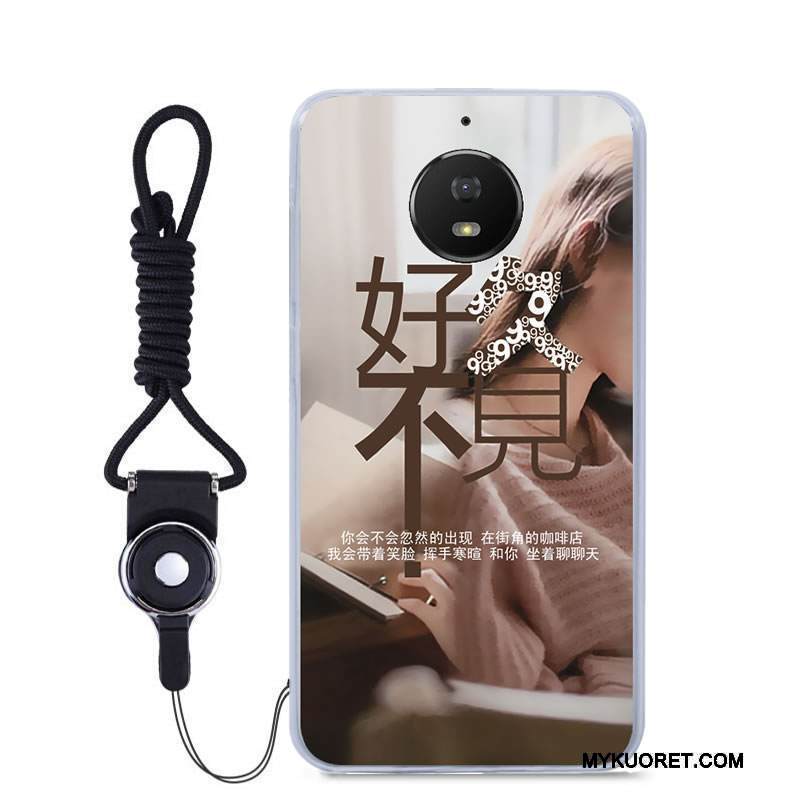 Kuori Moto G5s Pehmeä Neste Puhelimen Kuoret Musta, Kotelo Moto G5s Sarjakuva Väriset Murtumaton