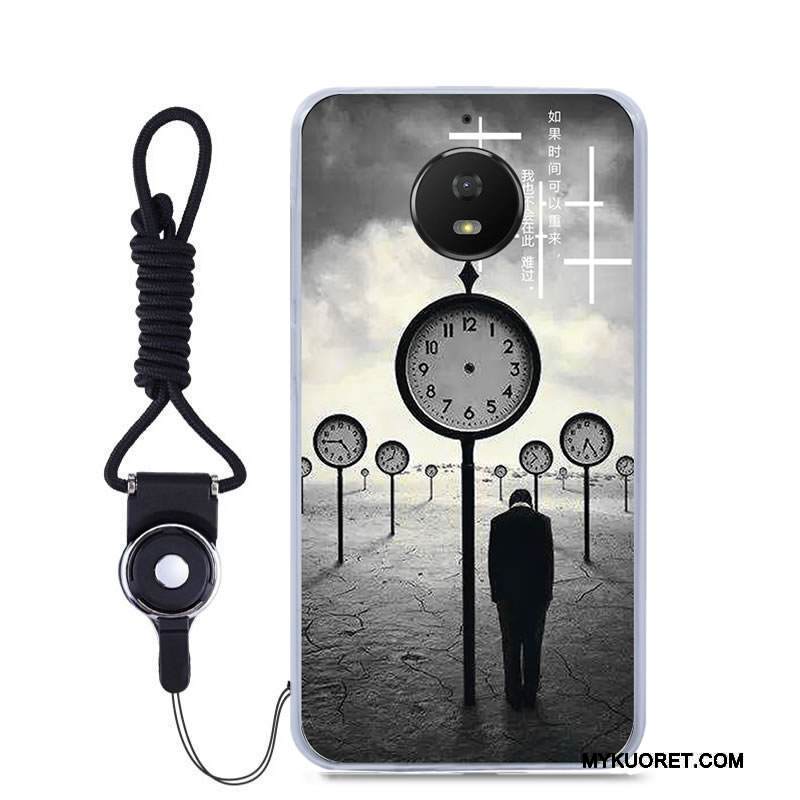 Kuori Moto G5s Pehmeä Neste Puhelimen Kuoret Musta, Kotelo Moto G5s Sarjakuva Väriset Murtumaton