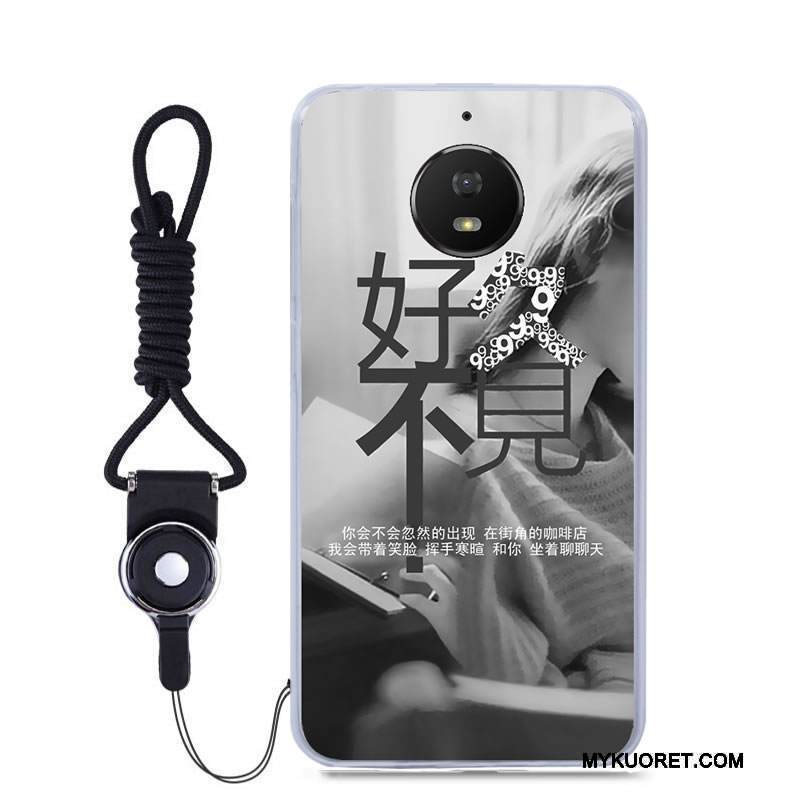 Kuori Moto G5s Pehmeä Neste Puhelimen Kuoret Musta, Kotelo Moto G5s Sarjakuva Väriset Murtumaton