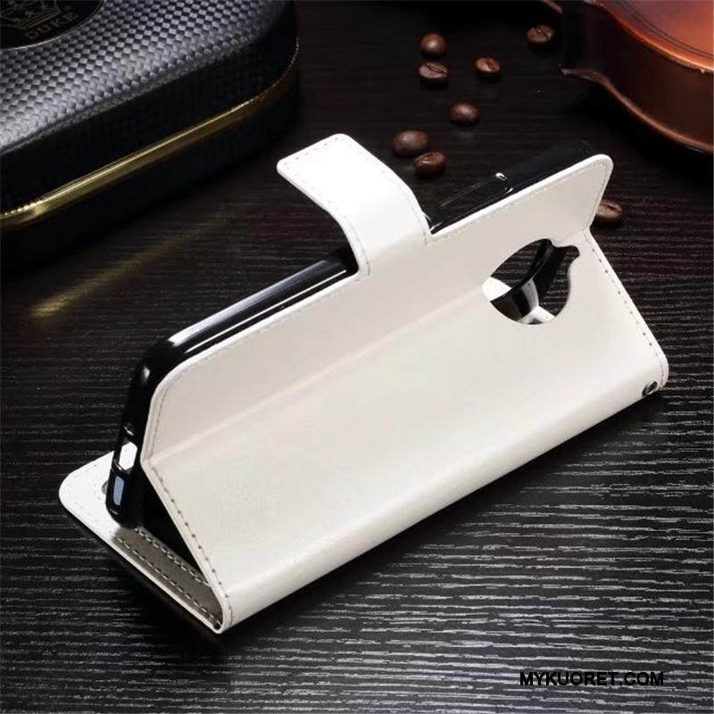 Kuori Moto G5s Plus Nahka Kortti Valkoinen, Kotelo Moto G5s Plus Pehmeä Neste