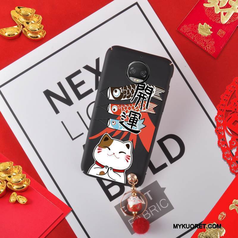 Kuori Moto G5s Plus Punainen Puhelimen Kuoret, Kotelo Moto G5s Plus Kova Pesty Suede