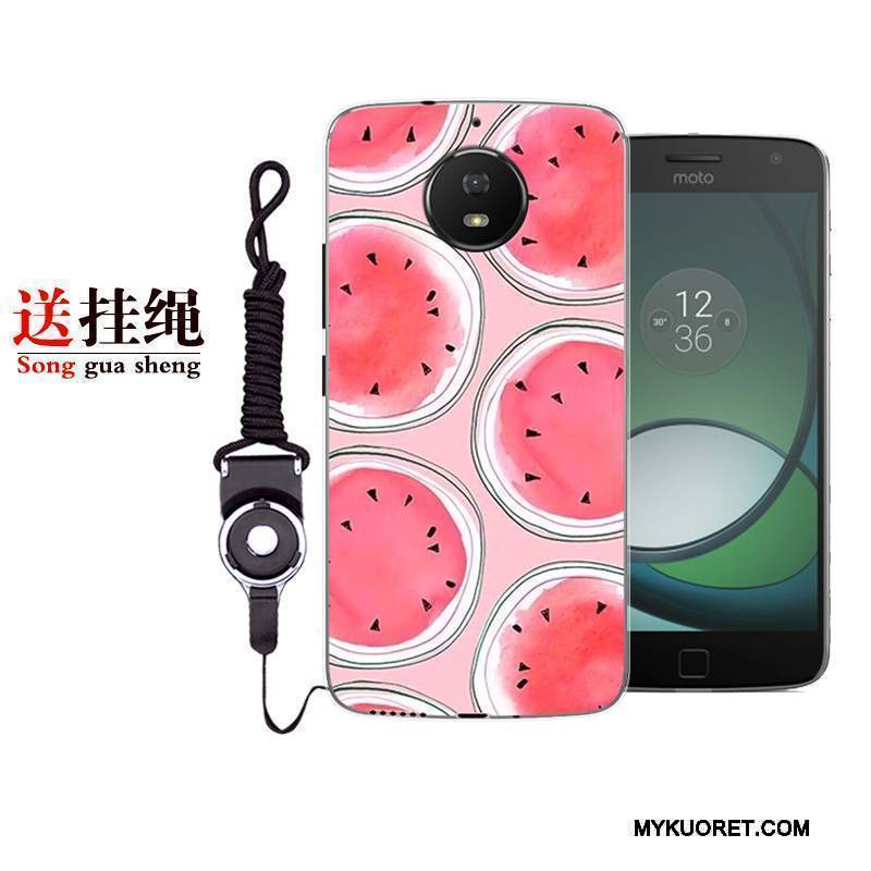 Kuori Moto G5s Plus Silikoni Trendi Puhelimen Kuoret, Kotelo Moto G5s Plus Sarjakuva Murtumaton Musta