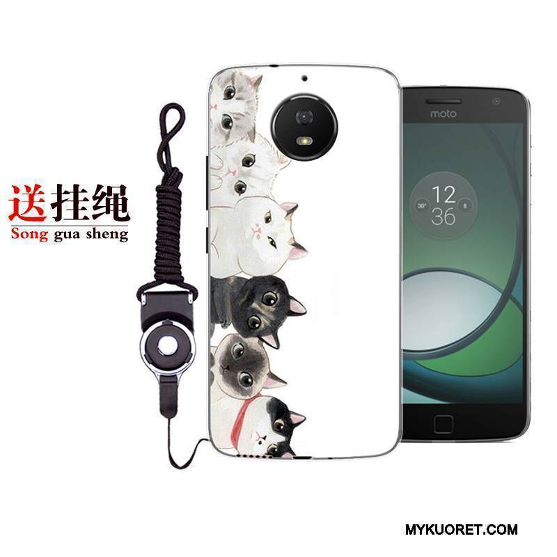 Kuori Moto G5s Plus Silikoni Trendi Puhelimen Kuoret, Kotelo Moto G5s Plus Sarjakuva Murtumaton Musta