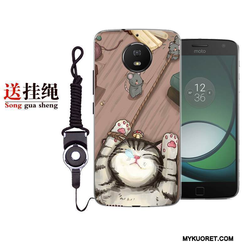 Kuori Moto G5s Plus Silikoni Trendi Puhelimen Kuoret, Kotelo Moto G5s Plus Sarjakuva Murtumaton Musta