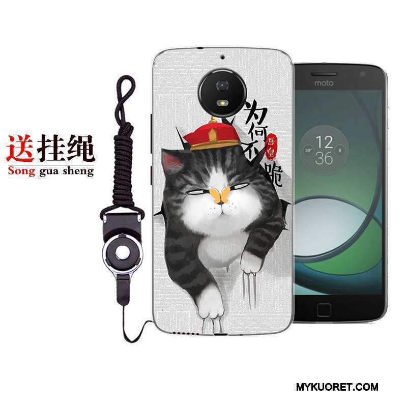 Kuori Moto G5s Plus Silikoni Trendi Puhelimen Kuoret, Kotelo Moto G5s Plus Sarjakuva Murtumaton Musta