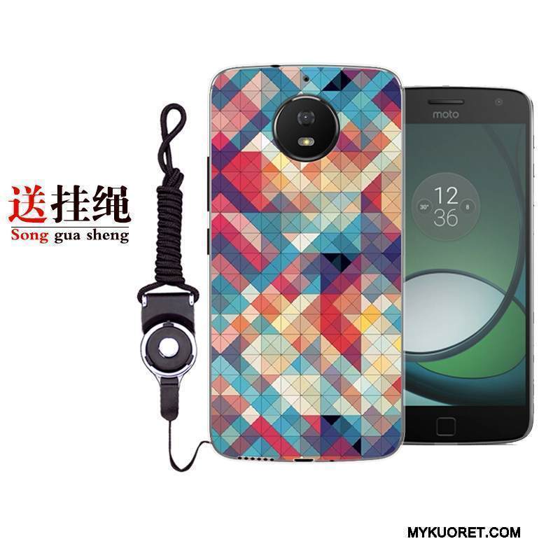 Kuori Moto G5s Plus Silikoni Trendi Puhelimen Kuoret, Kotelo Moto G5s Plus Sarjakuva Murtumaton Musta