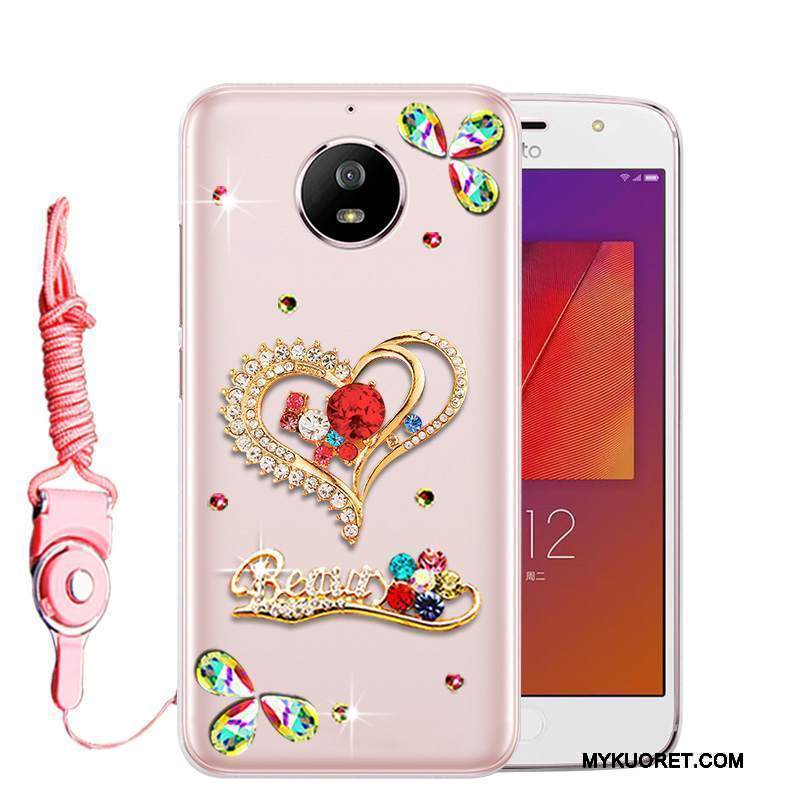 Kuori Moto G5s Strassi 说 Tummanvihreä, Kotelo Moto G5s Laukut Puhelimen Kuoret Murtumaton