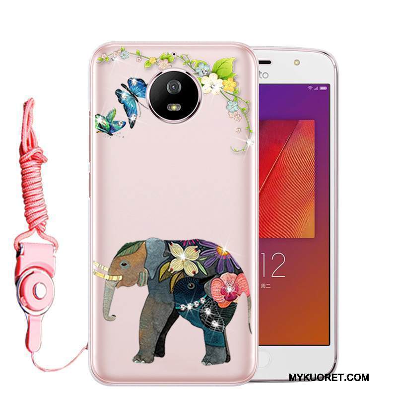 Kuori Moto G5s Strassi 说 Tummanvihreä, Kotelo Moto G5s Laukut Puhelimen Kuoret Murtumaton