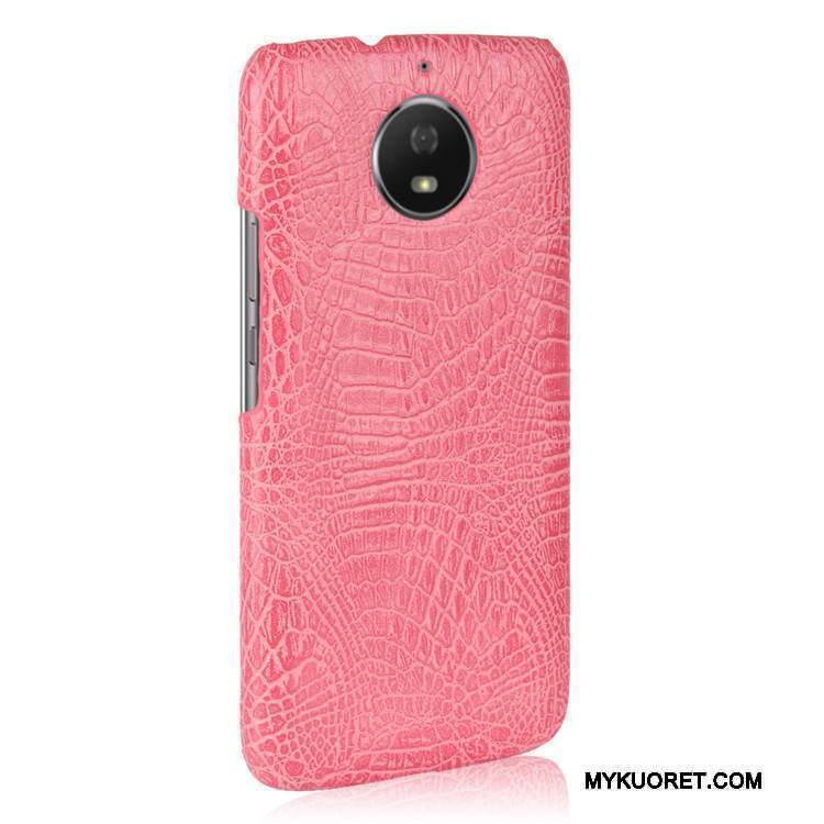 Kuori Moto G5s Vuosikerta Kova Punainen, Kotelo Moto G5s Suojaus Krokotiili Puhelimen Kuoret