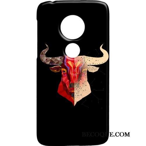 Kuori Moto G7 Luova Musta Kova, Kotelo Moto G7 Suojaus Pesty Suede Eläin