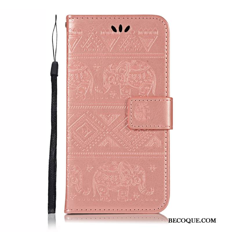 Kuori Moto G7 Nahka Jauhe Kukka, Kotelo Moto G7 Suojaus Toteemi Uusi