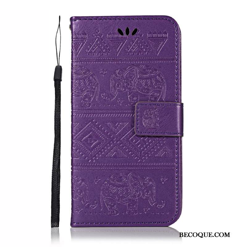 Kuori Moto G7 Nahka Jauhe Kukka, Kotelo Moto G7 Suojaus Toteemi Uusi