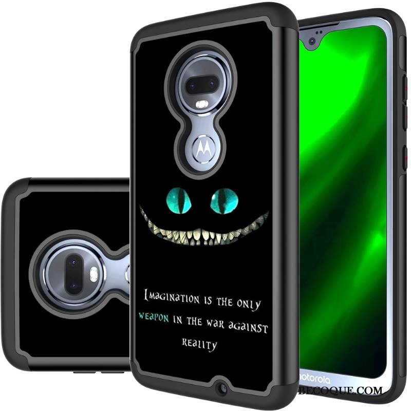 Kuori Moto G7 Nahka Murtumaton Robotti, Kotelo Moto G7 Suojaus Violetti