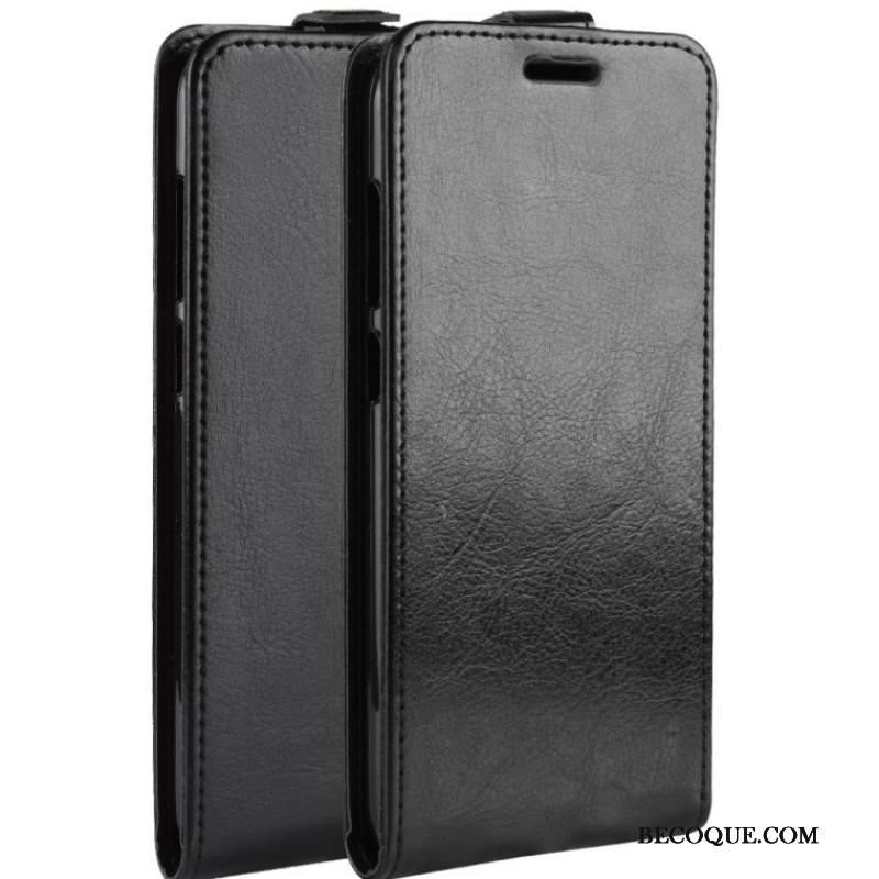 Kuori Moto G7 Nahka Puhelimen Kuoret Kukkakuvio, Kotelo Moto G7 Suojaus Musta