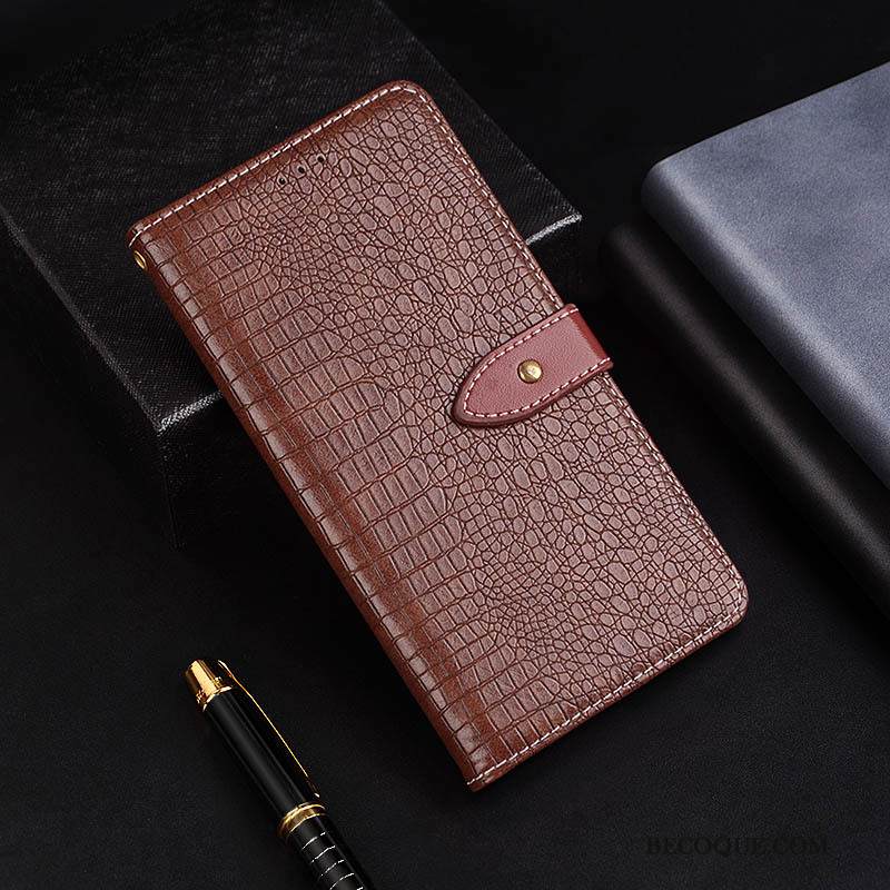 Kuori Moto G7 Nahka Puhelimen Kuoret Musta, Kotelo Moto G7 Suojaus