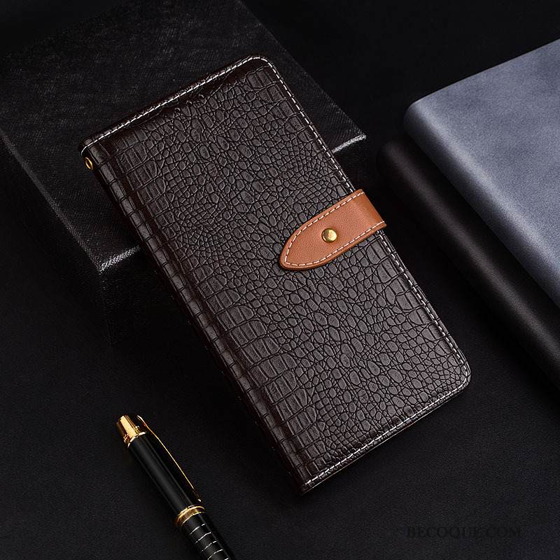 Kuori Moto G7 Nahka Puhelimen Kuoret Musta, Kotelo Moto G7 Suojaus