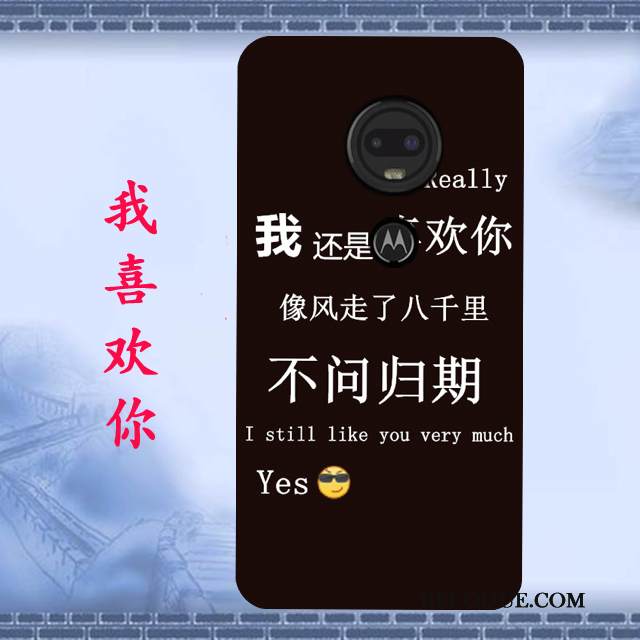 Kuori Moto G7 Pehmeä Neste Musta Murtumaton, Kotelo Moto G7 Suojaus