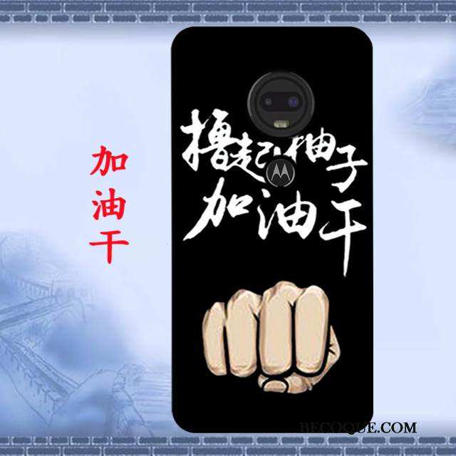 Kuori Moto G7 Pehmeä Neste Musta Murtumaton, Kotelo Moto G7 Suojaus