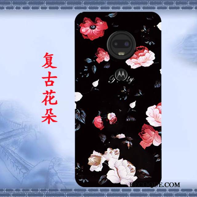 Kuori Moto G7 Pehmeä Neste Musta Murtumaton, Kotelo Moto G7 Suojaus