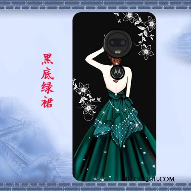 Kuori Moto G7 Pehmeä Neste Musta Murtumaton, Kotelo Moto G7 Suojaus