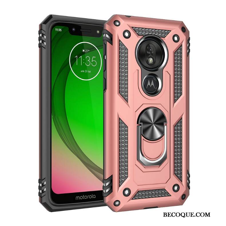 Kuori Moto G7 Play Laukut Puhelimen Kuoret Auto, Kotelo Moto G7 Play Suojaus Magneettinen Kolme Puolustusta