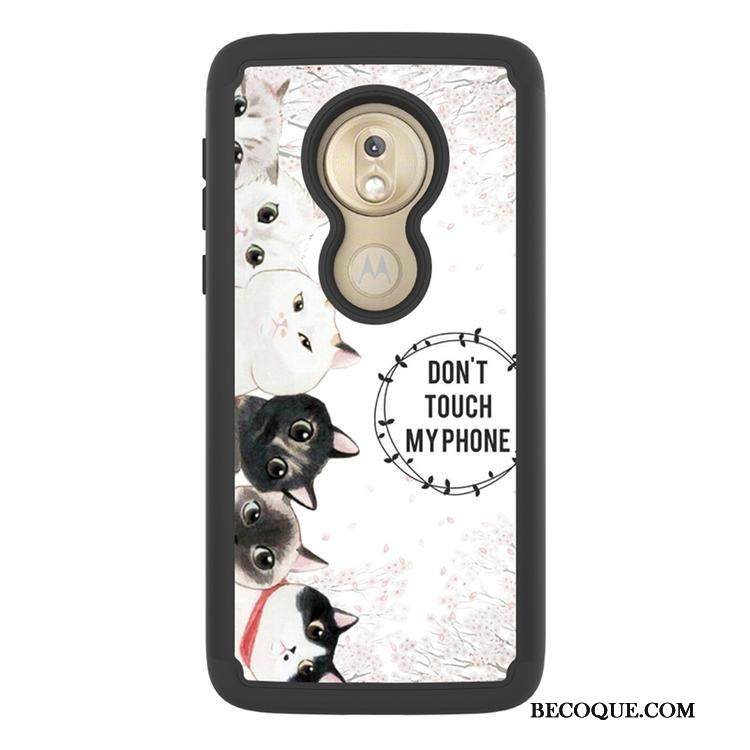 Kuori Moto G7 Play Laukut Puhelimen Kuoret Kukkakuvio, Kotelo Moto G7 Play Maalaus Trendi Musta