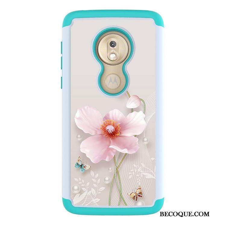 Kuori Moto G7 Play Laukut Puhelimen Kuoret Kukkakuvio, Kotelo Moto G7 Play Maalaus Trendi Musta