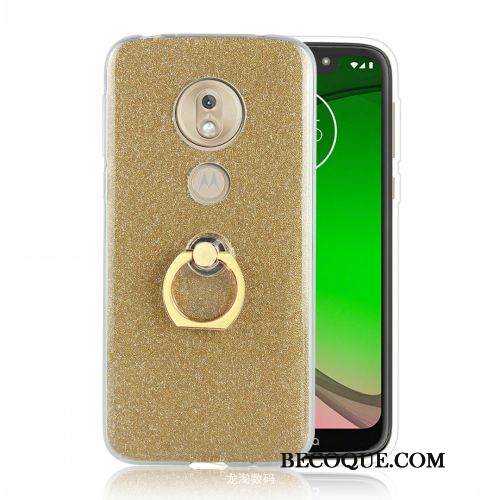 Kuori Moto G7 Play Suojaus Jauhe Murtumaton, Kotelo Moto G7 Play Pehmeä Neste Puhelimen Kuoret Hopea