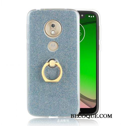 Kuori Moto G7 Play Suojaus Jauhe Murtumaton, Kotelo Moto G7 Play Pehmeä Neste Puhelimen Kuoret Hopea
