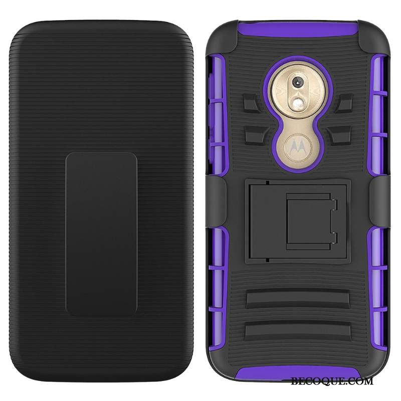 Kuori Moto G7 Play Tuki Puhelimen Kuoret Murtumaton, Kotelo Moto G7 Play Suojaus Punainen Panssari