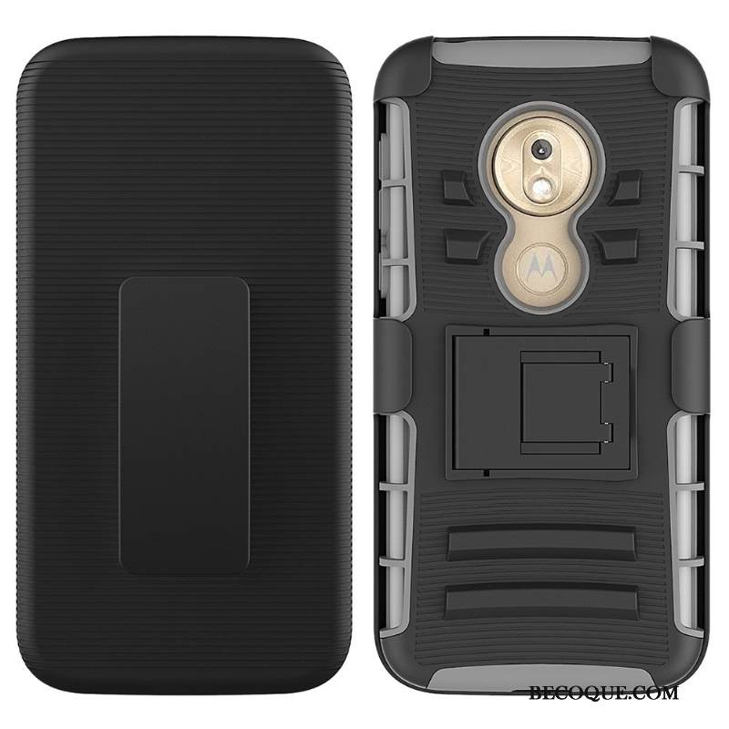 Kuori Moto G7 Play Tuki Puhelimen Kuoret Murtumaton, Kotelo Moto G7 Play Suojaus Punainen Panssari