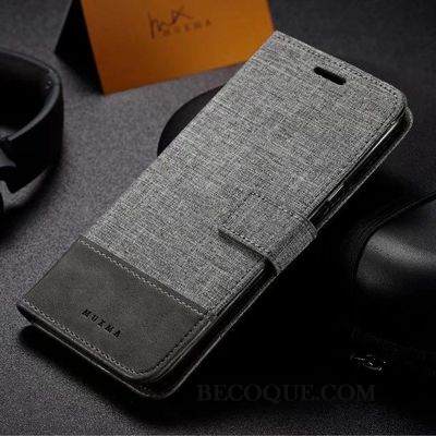 Kuori Moto G7 Plus Kuoret Musta Murtumaton, Kotelo Moto G7 Plus Nahka Puhelimen Kuoret