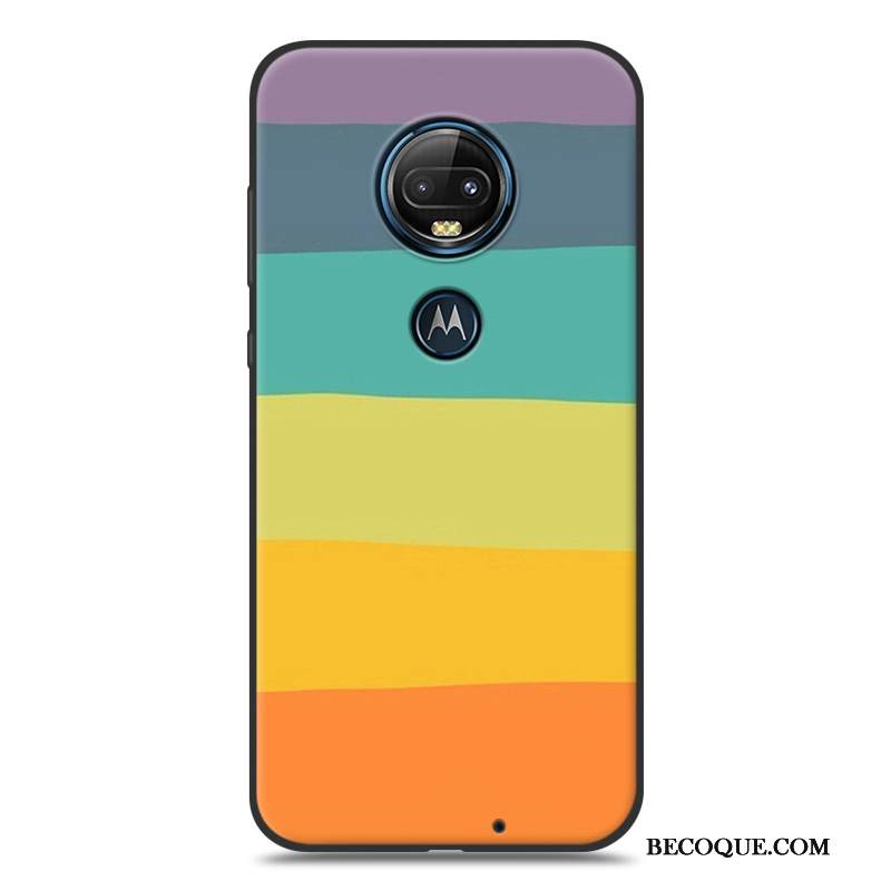 Kuori Moto G7 Plus Laukut Musta Puhelimen Kuoret, Kotelo Moto G7 Plus Silikoni Pesty Suede