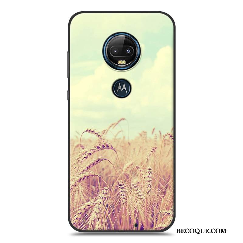 Kuori Moto G7 Plus Laukut Musta Puhelimen Kuoret, Kotelo Moto G7 Plus Silikoni Pesty Suede