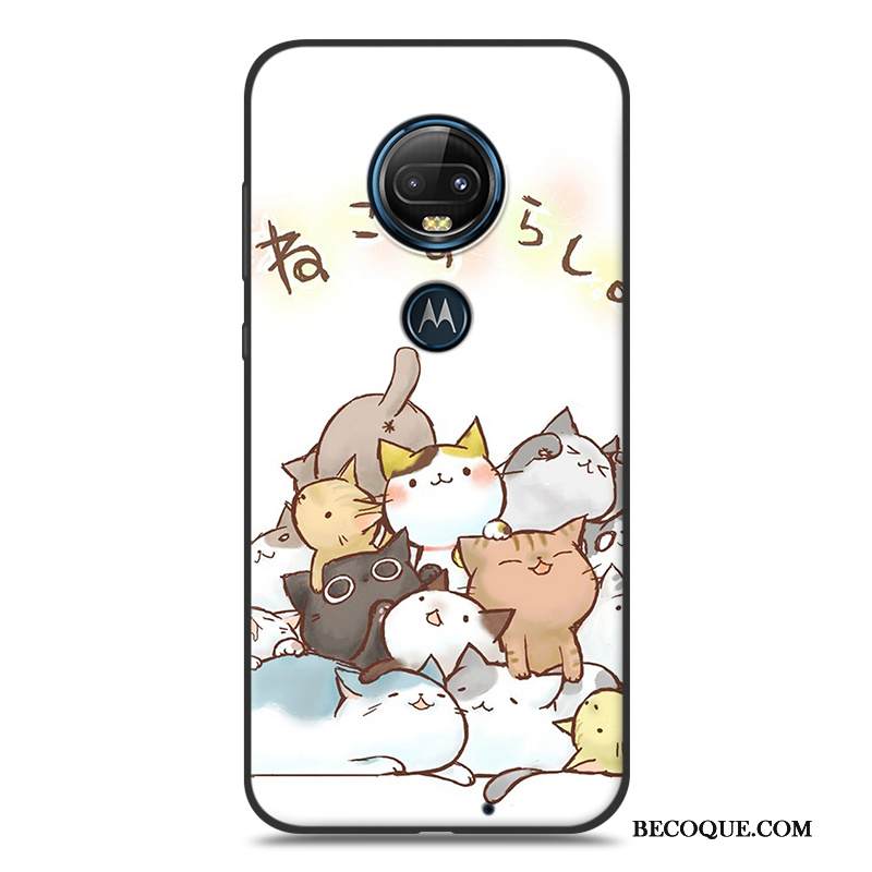 Kuori Moto G7 Plus Laukut Musta Puhelimen Kuoret, Kotelo Moto G7 Plus Silikoni Pesty Suede