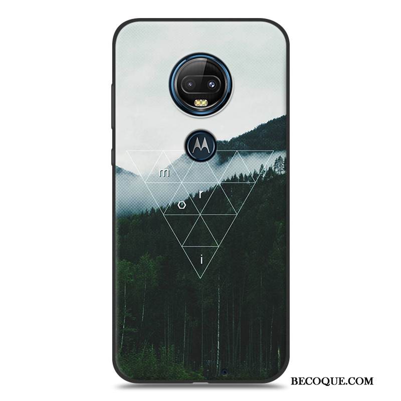 Kuori Moto G7 Plus Laukut Musta Puhelimen Kuoret, Kotelo Moto G7 Plus Silikoni Pesty Suede