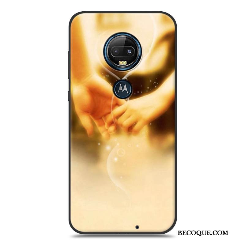 Kuori Moto G7 Plus Laukut Musta Puhelimen Kuoret, Kotelo Moto G7 Plus Silikoni Pesty Suede