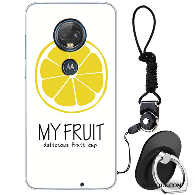 Kuori Moto G7 Plus Luova Valkoinen Ihana, Kotelo Moto G7 Plus Suojaus Yksinkertainen Persoonallisuus