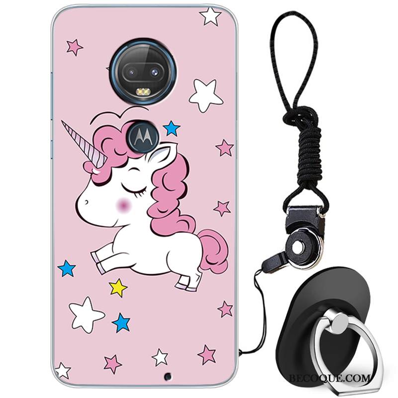 Kuori Moto G7 Plus Luova Valkoinen Ihana, Kotelo Moto G7 Plus Suojaus Yksinkertainen Persoonallisuus