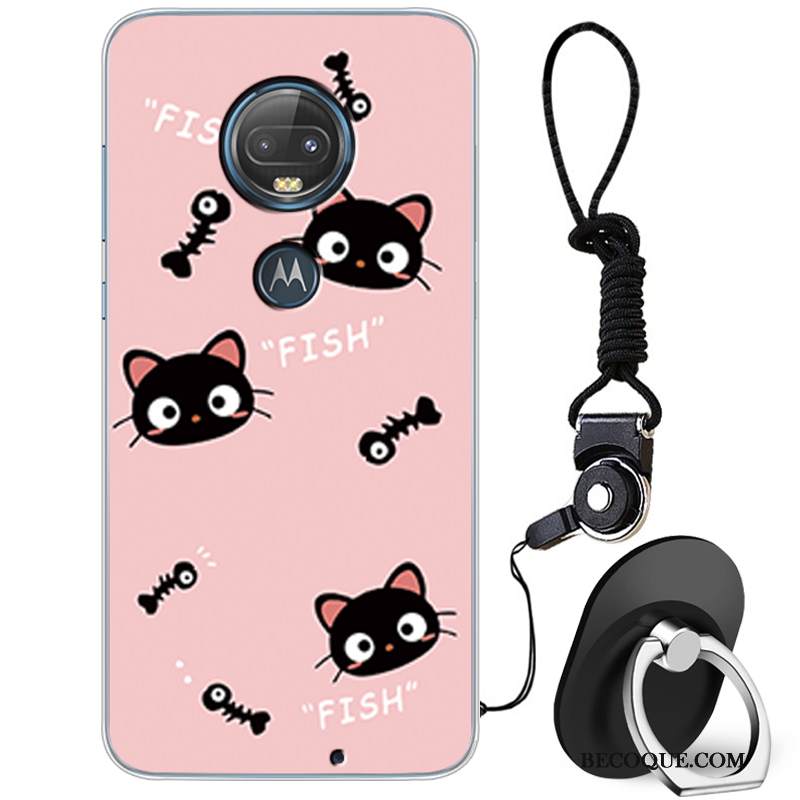 Kuori Moto G7 Plus Luova Valkoinen Ihana, Kotelo Moto G7 Plus Suojaus Yksinkertainen Persoonallisuus