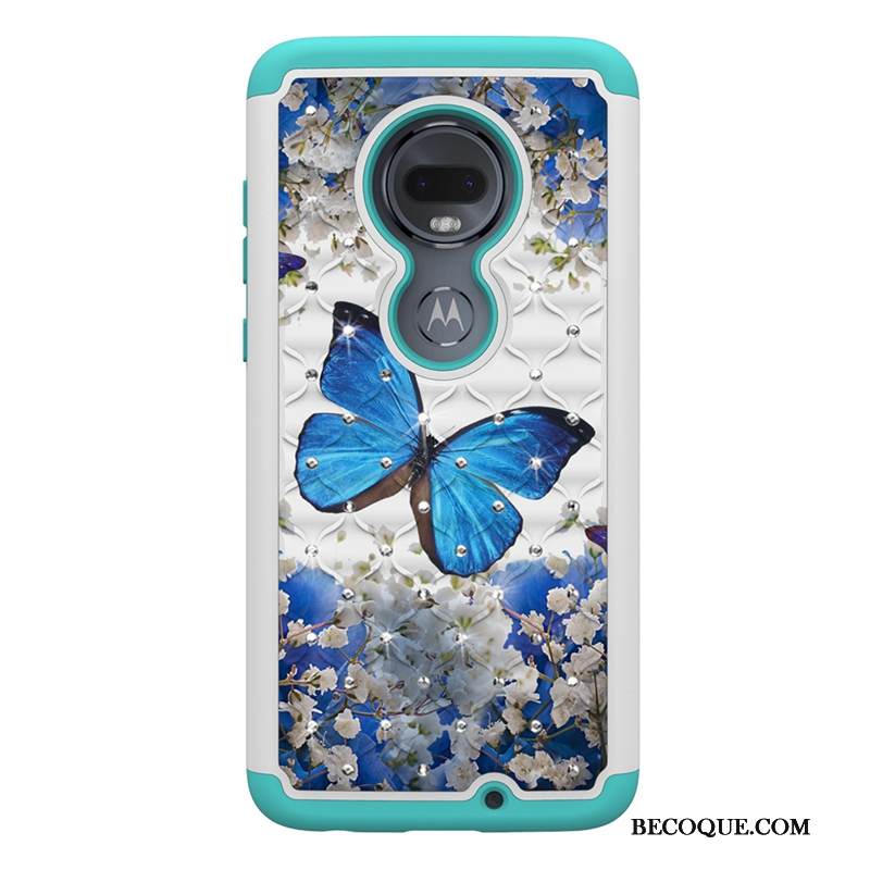 Kuori Moto G7 Plus Maalaus Uusi Trendi, Kotelo Moto G7 Plus Laukut Persoonallisuus Vihreä