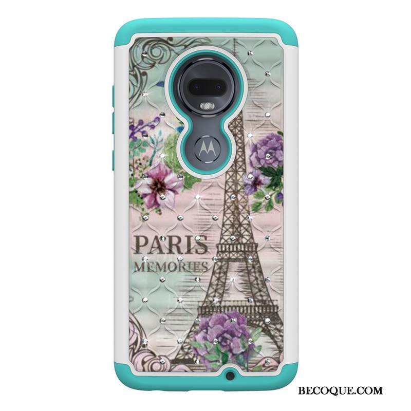 Kuori Moto G7 Plus Maalaus Uusi Trendi, Kotelo Moto G7 Plus Laukut Persoonallisuus Vihreä