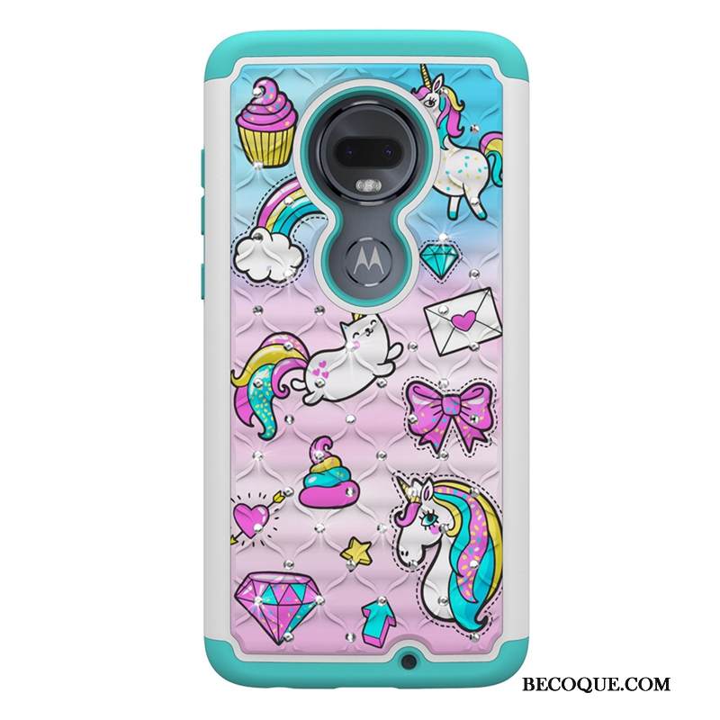 Kuori Moto G7 Plus Maalaus Uusi Trendi, Kotelo Moto G7 Plus Laukut Persoonallisuus Vihreä