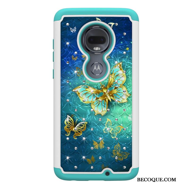 Kuori Moto G7 Plus Maalaus Uusi Trendi, Kotelo Moto G7 Plus Laukut Persoonallisuus Vihreä