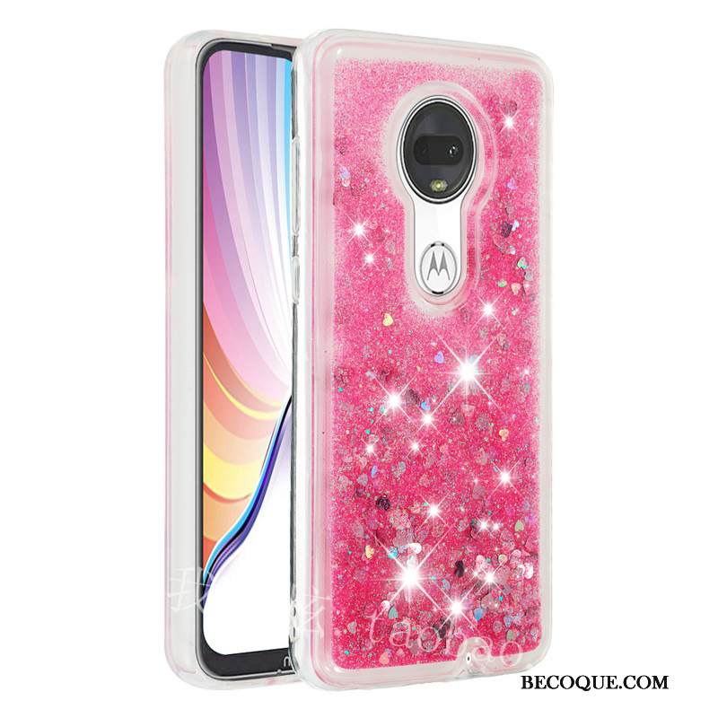 Kuori Moto G7 Plus Pehmeä Neste Juoksuhiekka Violetti, Kotelo Moto G7 Plus Puhelimen Kuoret