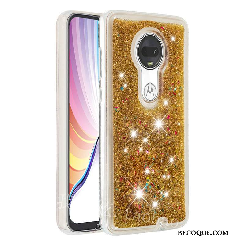 Kuori Moto G7 Plus Pehmeä Neste Juoksuhiekka Violetti, Kotelo Moto G7 Plus Puhelimen Kuoret